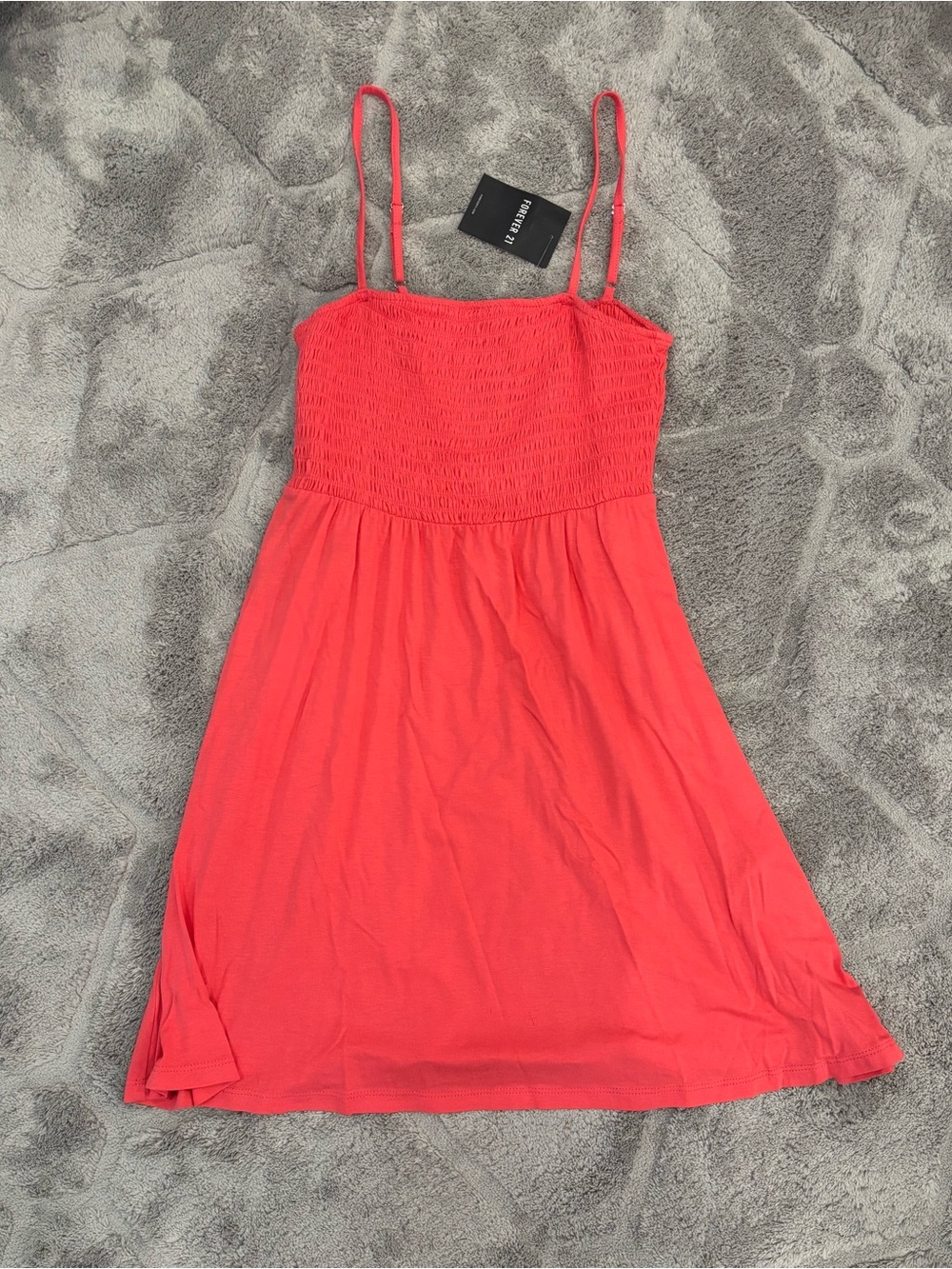 Rue21 Coral Pink Smocked Mini Dress - Picture 2 of 4